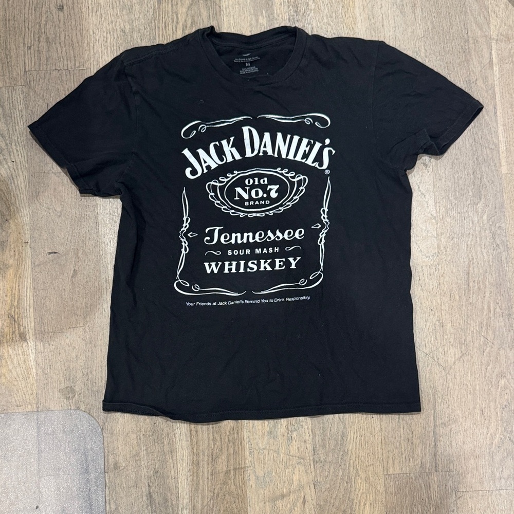Jack Daniels Black and White Graphic Tee